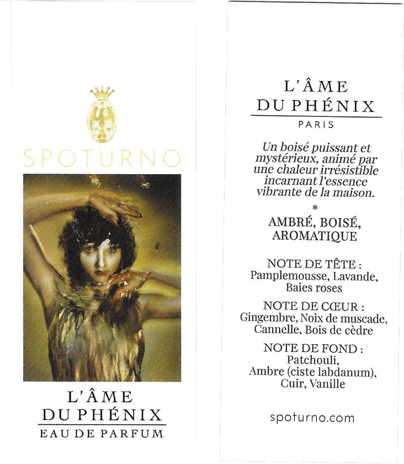 A perfume scent card from Spotuno