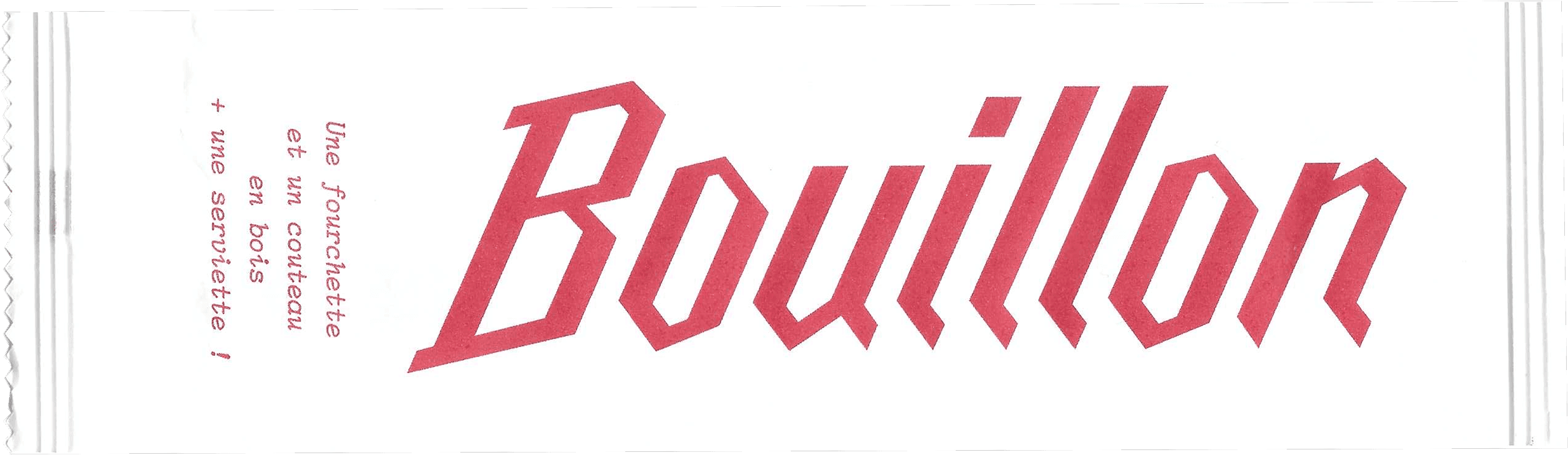 Cutlery wrapper from Bouillon Pigalle