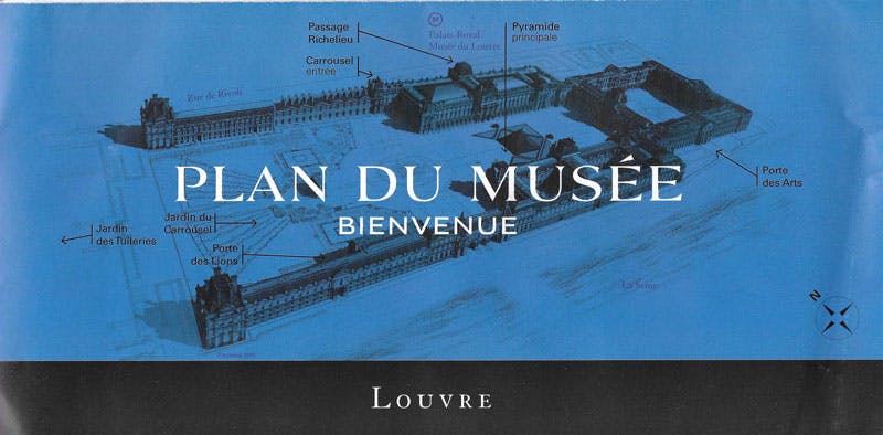 Map of the Louvre Musuem in French'